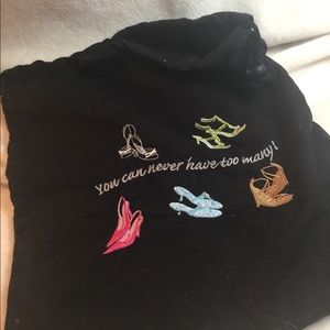 Vintage Bright Colored Stitched Shoe Dust Bag